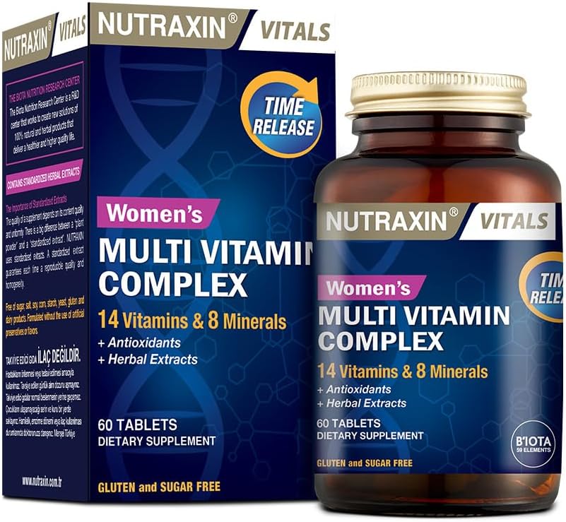 Nutraxin Women's Multi Vitamin Complex 60 Tablet Takviye Edici Gıda