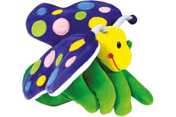 Beleduc Marionnette Papillon - Marionnette à Main pour Enfant 3 ans et plus - Jeu Histoire de Peluches - Développe Communication, Imagination et Attention de l'Enfant - Douce et Amusante
