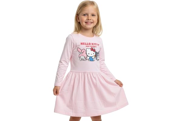 Hello Kitty klänning för flickor – Kuromi My Melody Friends kläder kjol långärmad