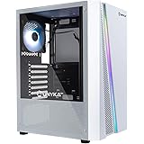 UNYKAch Caja Ordenador ATX GLAYZE Blanca, Gaming, Frontal ARGB. Panel Lateral De Cristal Templado. Incluye 1 Ventilador RGB 1