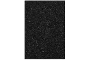 Sixstore Glitzerpapier, A4, 250 g/m², Glitzer-Karton, gemischte Farben, Glitzerkarton, A4, Glitzerkarton, Bastelkarte für Bastelarbeiten, Dekoration, Schwarz, 10 Stück