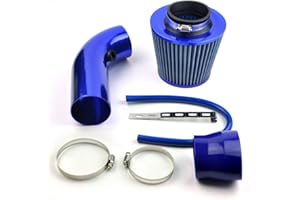 DAXGD filtro aire coche universal Cromado filtro de aire conico completo azul