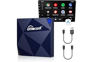 OTTOCAST Bezprzewodowy Android Auto Adapter,5GHZ Automatyczny Android Bezprzewodowy Adapter,Automatyczne Połączenie,Adapter Dongle Wireless Android Samochodowy od 2016 roku Android 11+