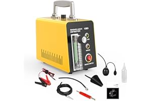 QPKING Smoke Leak Detector EVAP Smoke Machine Smoke Tester Vacuum Leaks Detector SDT103 Fuel Leak Detectors Car Pipe Leakage Tester with Adjustable Smoke FlowMeter for 12V Vehicles