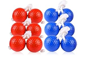‎GD HUA 6 Pairs Golfbälle, Outdoor Leitergolf Bällen, 40 mm Harte Golf Trainingsbälle, Bolas Wurfspiel Toss, Ladder Toss Bälle, für Gruppenaktivitäten, Kinderaktivitäten, Familieninteraktionsspiele—Rot+Blau