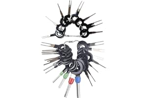 QISF Lot de 26 Auto Outil d'extraction de bornes de câblage électrique, connecteur à sertir broches Extracteur kit pour réparation de voiture