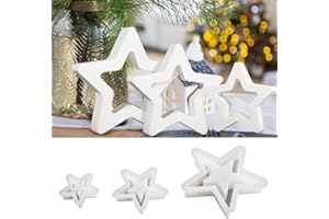 ‎EPODA EPODA 3 Stück Silikonform Weihnachten Stern Gießformen für Kerzen und Gips DIY Weihnachtsdeko Sterne Silikonformen