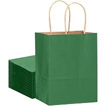 Lot De 30 Sacs Cadeaux Gcardist - Taille Moyenne 20x12x27 Cm, 6 Coloris Verts, Poignées - Parfait Emballage Fêtes Et Occasions