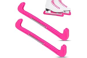 DELAESI Ice Skate Guards 1 Pair Ice Skate Blade Covers Adjustable Ice Skate Covers with Spring Ice Skating Accessories Figure Skating Guard for Most Ice Skate Sizes