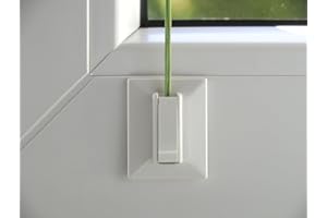 Aerolux - Piastre adesive con tirante per tenda plissettata tesa, universali, colore bianco, 4 pezzi con panno per la pulizia, montaggio senza fori sul telaio della finestra