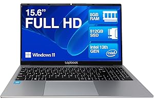 LAPBOOK 15.6" Full HD Laptop - 8GB RAM 512GB M.2 SSD Windows 11 Home, Dual-Band WiFi, Integrated Webcam - S15 N2 15 Inch Lightweight Laptop