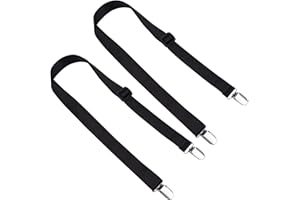 wisdompro Glove Clips, 2 Pack Adjustable Mitten Clips with Long Elastic Strap for Kids, Toddlers - Black