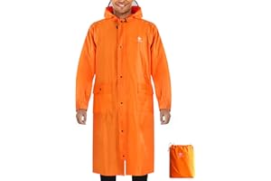 ANYOO Unisex Impermeable Impermeable Ligero Portátil Con Capucha Poncho de Lluvia Compacto Reutilizable con Mangas para Mochilero Acampar Al Aire Libre