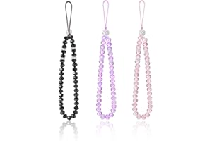 BZKSER lanière de téléphone en Perles - 3 pcs chaîne de téléphone Portable,Bijoux de Telephone Charme de avec Chaîne de Téléphone Portable Anti-Perte en Argile Acrylique de Style Tendance