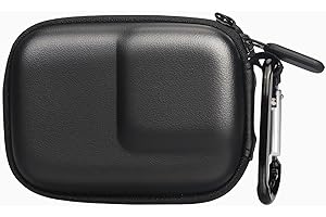 HUATEEN Shell Case for Go Pro, wytrzymały, twardy, kompaktowy podróżny organizer do przechowywania z karabińczykiem, torba ochronna na aparat Insta360/DJI Mini 4 Pro/aparat dziecięcy DJI Action 5 Pro/4/3 i