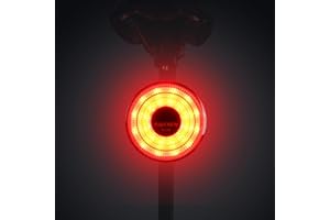 RAVEMEN CL05 Luci Posteriori per Bici, 30 Lumen sensore di luce incorporato Luce del casco, pendolarismo su strada o guida in città, Ricaricabili USB C Impermeabile IPX6 7 modalità