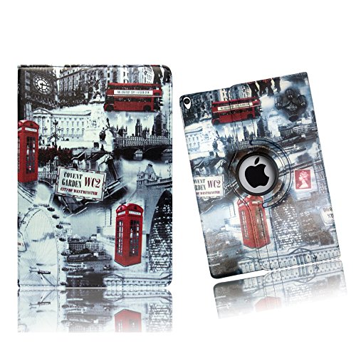FOR APPLE IPAD PRO 9.7 INCH 2017 CITY OF LONDON BIG BAN LONDON EYE WHEEL CLASSIC COVENT GARDEN VINTAGE STYLISH PU LEATHER BOOK SIDE FLIP STAND PROTECTIVE CASE COVER (IPAD PRO 9.7 INCH 2017)