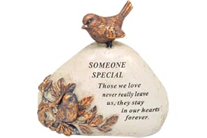 ONLINESTREET Robin Bird Memorial Graveside Plaque Ornamental Gift, Engraved with a Special Sympathetic Verse | A Personalised Remembrance Grave Decoration Stone/Sign for your Special Ones (Someone Special)