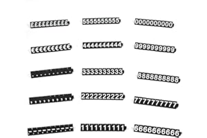 PC3721@ 1 Kit di cubi di Prezzo per vetrine (340 cubi, Bianco su Nero) PCUBK