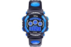 Edillas Kids Watches Digital for Boys,7 Colors 50M Waterproof Wrist Watches for Child Sport Outdoor Multifunctional Wrist Watches with Stopwatch/Alarm Watch for Kids Ages 6-15