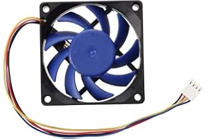 CUASTING 12V 32 70mm 4-Pin Computer Case CFM PWM CPU PC Ventilador azul y negro