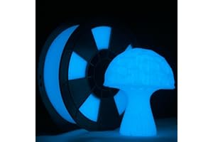 Filamento para impresora 3D ZIRO PLA PRO 1,75 mm Serie de colores que brillan en la oscuridad 1 KG (2,2 libras), precisión dimensional +/- 0,03mm,GID Azul