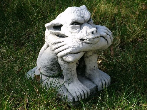 Steinfigur Zwerg Gnom Troll Gargoyle 02 22 cm ca. 5,8 kg Frostfest Stein Nr.064 - 6