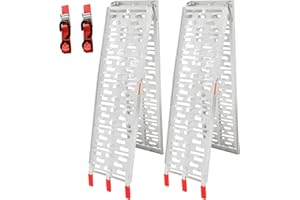 Tubiaz 2X Rampa de Carga, Rampa Plegable Carga de hasta 680 kg,Antideslizante Rampas de Carga,Aluminio Rampa de Acceso,para Coche, Remolque, Motocicleta, Bicicleta, ATV, Coches