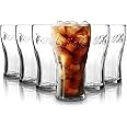 Atlantis - Coca Cola, bicchieri per acqua, 330 ml, set da 6 bicchieri di alta qualità, lavabili in lavastoviglie, trasparenti