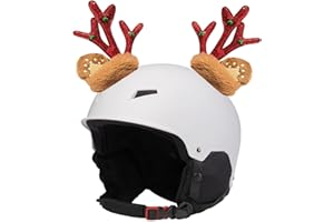 Golden Apple 1 Pair Christmas Ski Helmet Decor Antlers Deer Ears Sticker Plush Motocycle Bike Helmet Decoration