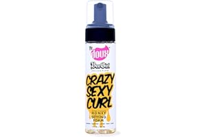 The Doux CRAZYSEXYCURL honung inställningsskum, styling mousse, 2 dl | Aloe och siden aminosyror för fukt, frizz kontroll och fukt, för alla typer av lockar, alkoholfri