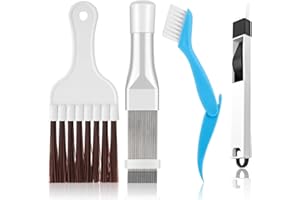 LICHUANUK 4 sztuki Zestaw do czyszczenia suszarki, szczotki do czyszczenia skraplacza klimatyzatora, klimatyzacja szczotka do czyszczenia klap, lodówek