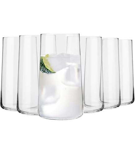 Set 12 Bicchieri Da Acqua Krosno Infinity - 490 Ml, Vetro Senza Piombo, Design Geometrico, Per Uso Quotidiano E Feste