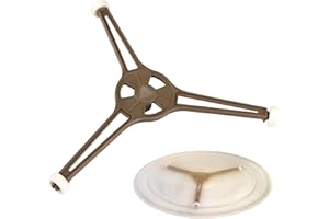JOWRUN Supporto per Vassoio per Forno a Microonde，Ricambio a Rulli a Triplo Rotelle per Giradischi in PP Plastica per Il Rullo Piatto，Croce Girevole Universale da 18 cm