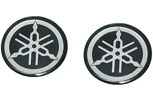 AEspares Lot d'autocollants pour réservoir de carburant Yamaha R15 R 15 - Noir et argent - 45 mm