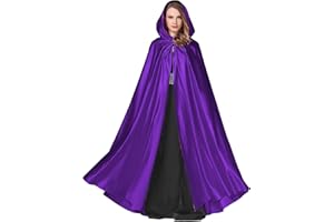 BEAUTELICATE Capa con Capucha Medieval Mujer Disfraz Abriga Larga para Novia Vampiro Princesa Bruja Halloween Navidad Fiesta Cosplay Fotografía