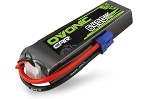 OVONIC Batteria Lipo 3s 11.1V 6400mAh 60C con connettore EC5 per RC Car Boat Truck RC Truggy RC Car Buggy Team Associated