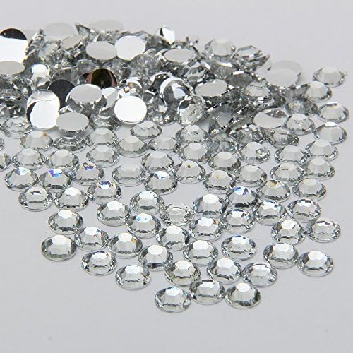 Pack of 1500 Top Quality Resin Crystal Clear Flat Back Rhinestones Diamante Gems Nail Art &amp; Crafts