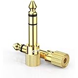 UGREEN Headphone Adapter 2 Pack 6.35mm 1/4 Male to 3.5mm 1/8 inch Jack Female Stereo Audio Converter 6.3mm Aux Jack Plug Adap