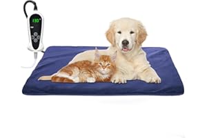 RIOGOO Haustier-Heizkissen groß, 22x 18 Zoll Hunde-Katzen-Wärmekissen Elektrisches Heizkissen für Hunde und Katzen Indoor-Wärmematte mit automatischer Abschaltung (22x18)