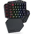 Redragon K585 PRO Wireless One-Handed Mechanical Keyboard, 42 Keys 3-Mode RGB 40% Gaming Keypad w/ 7 Onboard Macro Keys, Detachable Wrist Support, Rechargeable Battery (Brown Switch)