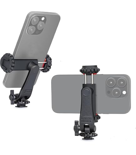 Zeadio sartphone Supporto per treppiede, Adattatore per telefono cellulare, staffa girevole