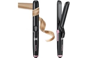 CrazyMar Haarglätter, 2 In 1 Glätteisen Locken und Glätten, Ionen Air Glätteisen, 9 Temperaturstufen (110°C-230°C), mit Kaltluftfunktion, Negativ-Ionen-Beschichtung, für Alle Haartypen