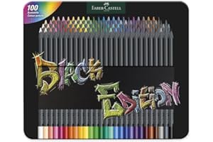 Faber-Castell 116490 - Estuche Metálico con 100 Colores Black Edition