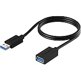 SABRENT Rallonge USB 3.0, câble d'extension USB mâle A vers Femelle A (90CM) Super Vitesse 5Gbps pour PS5, PS4, pc Gamer, clé
