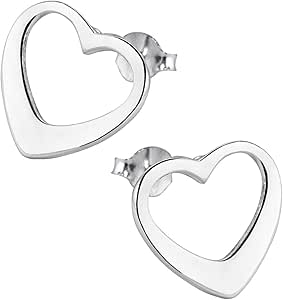 Materia Herz Ohrstecker Damen Madchen 925 Silber Ohrringe Stecker Herzen Liebe Offen Mit Schmuck Box So 136 Amazon De Fashion