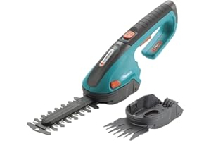 Set de tijeras cortacésped y para setos con batería ClassicCut de GARDENA: tijeras para arbustos y bordes de césped, ancho de trabajo 8 cm, longitud de corte 12.5 cm, incl. cargador (8887-20)