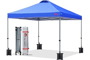 MasterCanopy Durable Ez Pop-up Gazebo Tent with Roller Bag(2.5x2.5M,Blue)