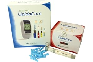 LipidoCare Meter + Total Cholesterol Test Strips + Lancing Device and Lancets