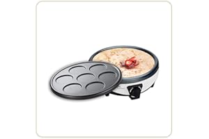 LITTLE BALANCE 8212 Crêpière Happy Crêpes & Pancakes - Crêpière électrique 2 en 1 : Crêpes et Pancakes - 2 plaques amovibles, anti-adhésives - Thermostat réglable - 1000 W - Couleur Noir / Blanc